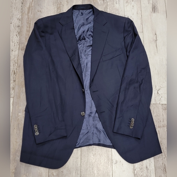 48R Men's SUITSUPPLY Napoli Single Breast Blazer 100% Wool Dark Blue Sport Coat